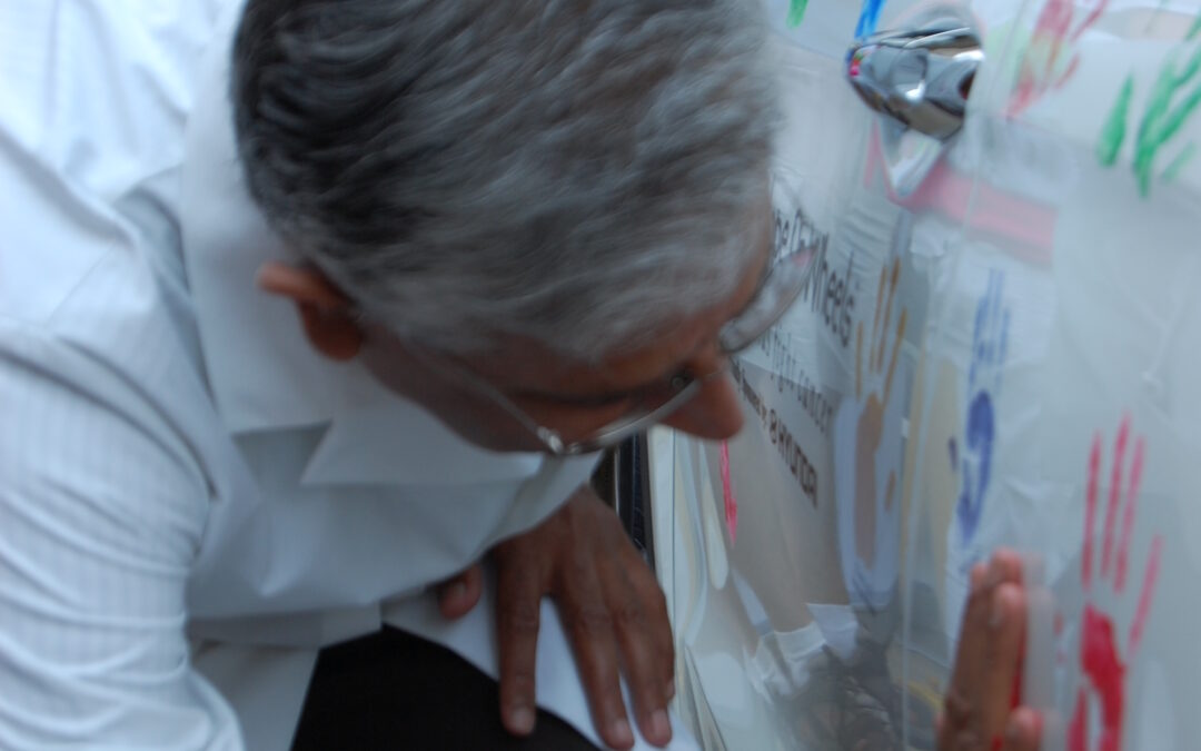 Dr. Bhakta handprint