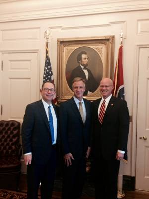 Erlanger CEO Kevin M. Spiegel meets with Governor Bill Haslam