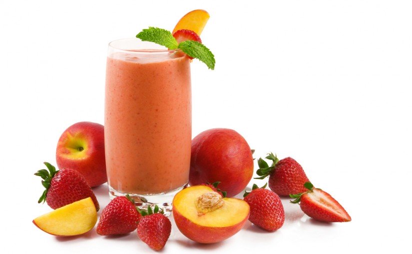 strawberry peach smoothie